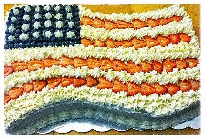American Flag Cake - Cake by  Pink Ann's Cakes