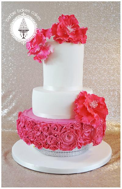 The Pink Peony Cake - Cake by Barbie Bakes Cakes