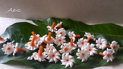 Coral Jasmines (Parijaat flowers) - Cake by Ashwini Tupe