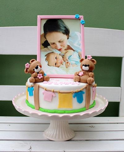 cute cake for mom and baby shower - Cake by Lucie Demitra