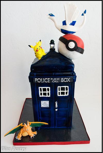 Dr Who Tardis/Pokemon Mash Up  - Cake by Bliss Pastry