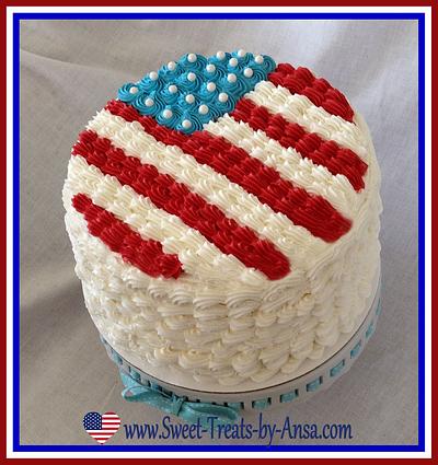 July 4th Checkerboard cake - Cake by Ansa