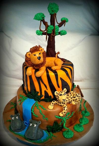 Safari Themed Birthday Cake - Cake by Angel Rushing