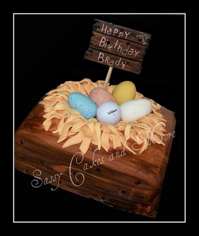 Egg in nest cake - Cake by SassyCakesandMore