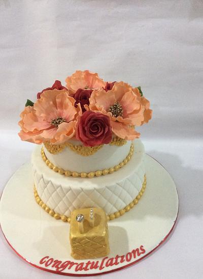 Engagement cake - Cake by Signature Cake By Shweta