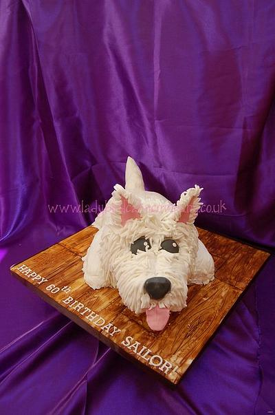 Westie dog cake - Cake by ladybirdcakecompany