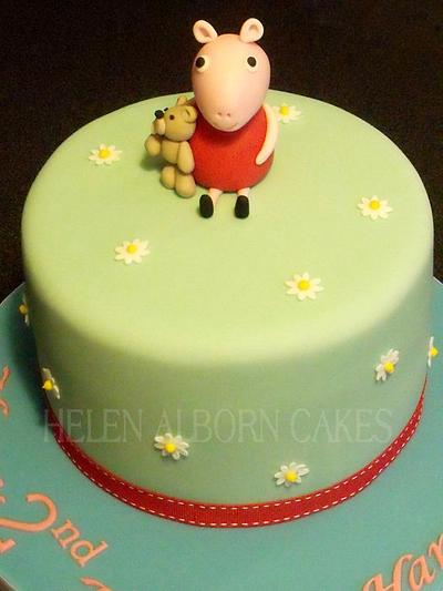 Peppa and Teddy - Cake by Helen Alborn  