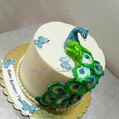 The peacock cake - Cake by Urvi Zaveri 