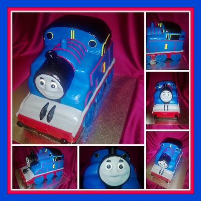 3D Thomas the Tank Engine - Cake by Unique Colourful Cakes by Debbie