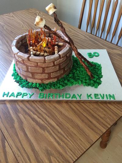 Fire pit cake - Cake by Jeaniecakes