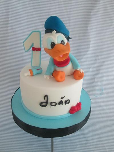 Baby Donald Duck for João´s first birthday - Cake by Lara Correia