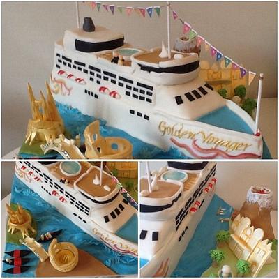 Tickety Boo - Cruise Ship Golden Anniversary - Cake by Tickety Boo Cakes