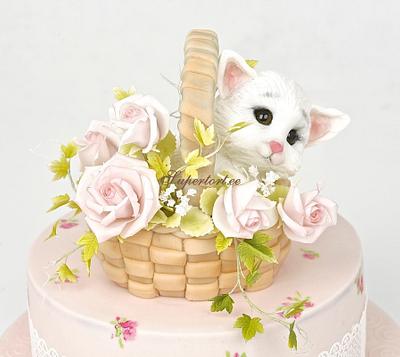 Kitten in the basket - Cake by Olga Danilova