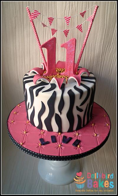 Zebra print explosion - Cake by Dollybird Bakes