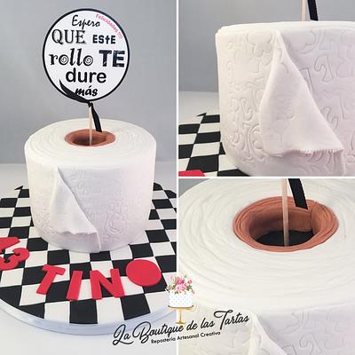 Tarta rollo papel - Cake by La Boutique de las Tartas