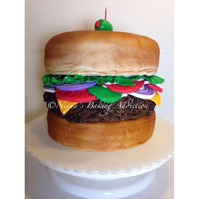Burger Cake - Cake by Cake'D By Niqua