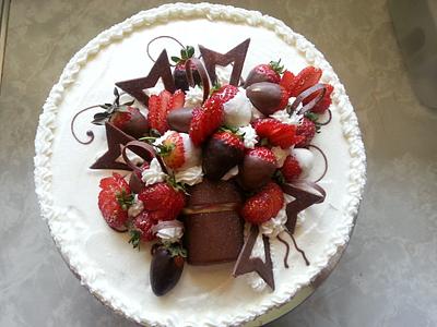 strawberry cream cake - Cake by Rabia Pandor