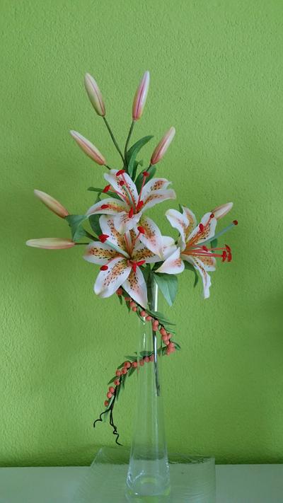 Lily Arrangement... - Cake by Weys Cakes