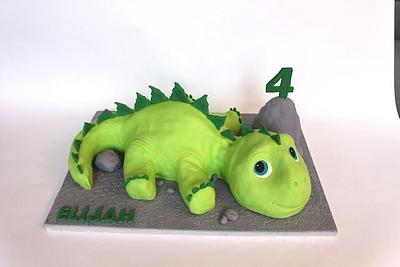 Baby Stegosaurus Dinosaur Cake - Cake by Village Cakecraft