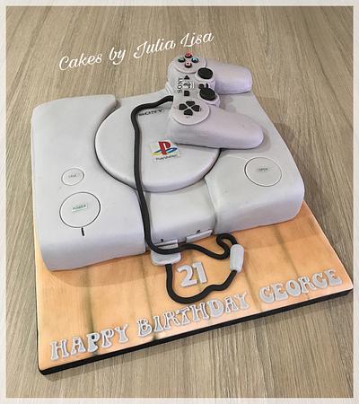 PlayStation 1 & Controller - Cake by Cakes by Julia Lisa