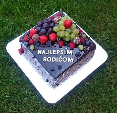 Chocolate cake with fresh fruits - Cake by AndyCake