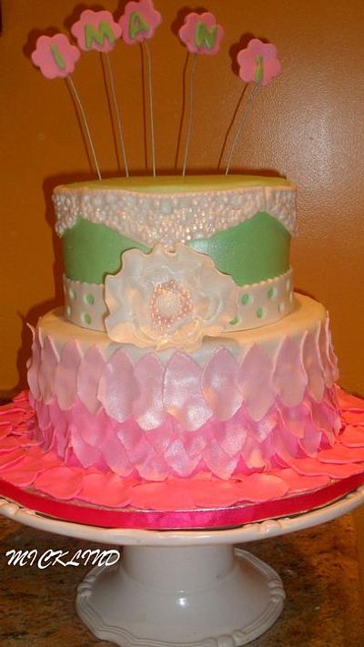 A PRETTY CHRISTENING CAKE - Cake by Linda