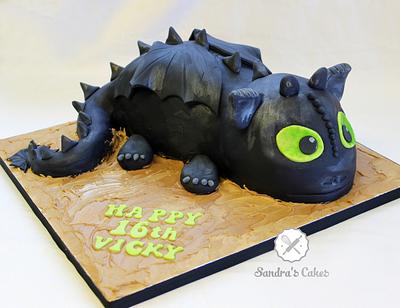 Toothless - Cake by Sandra's cakes
