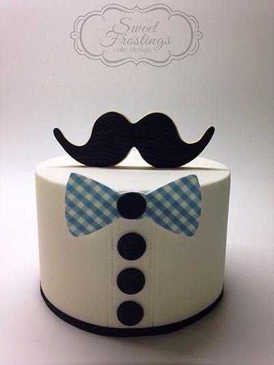 Little man mustache cake - Cake by Sweet Frostings Cake Design