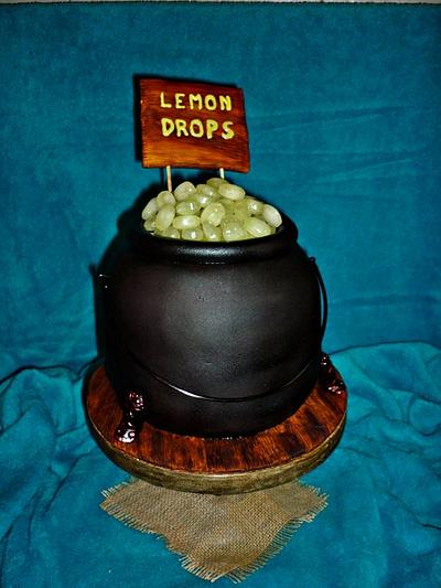 Lemon drops cauldron - Cake by Reposteria El Duende