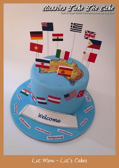 Aussies Take the Cake Collaboration - Post War Immigration - Cake by Liz's Cakes