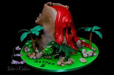 Dinosaur Volcano Cake - Cake by Jake's Cakes