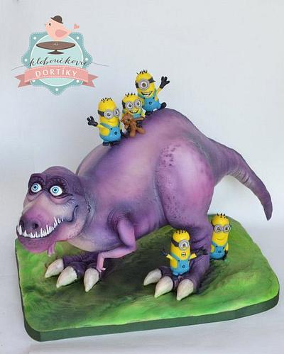 T- Rex and Minions - Cake by pavlo