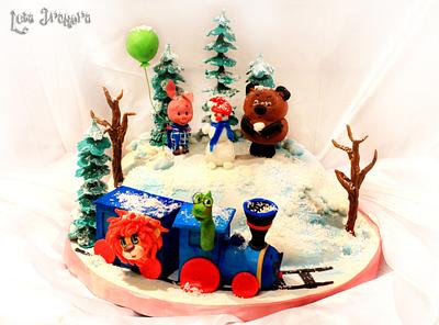 Cake "Winnie the Pooh, Piglet, Lion and Turtle" - Cake by Lera Ivanova