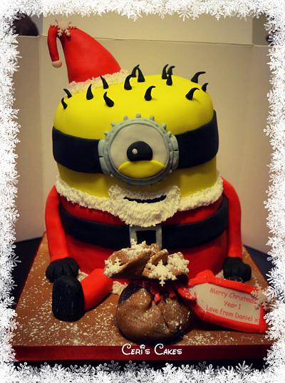 Santa Claus Minion - Cake by Ceri's Cakes
