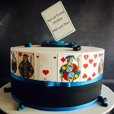 Card Game Birthday Cake - Cake by Una's Cake Studio