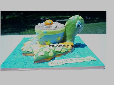 Icing Smiles: Pool float cake - Cake by WithCherriesOnTop