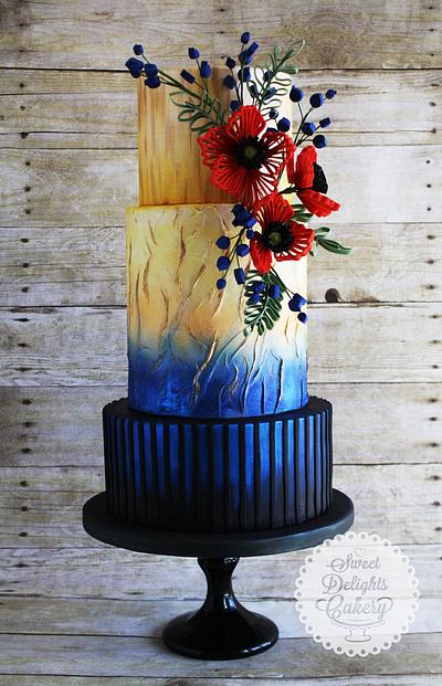 Poppy Art - Cake by Sweet Delights Cakery