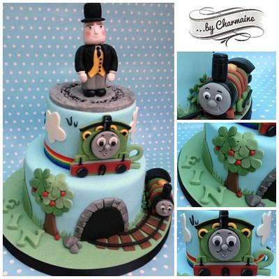 Percy Engine two tiered cake  - Cake by Charmaine 