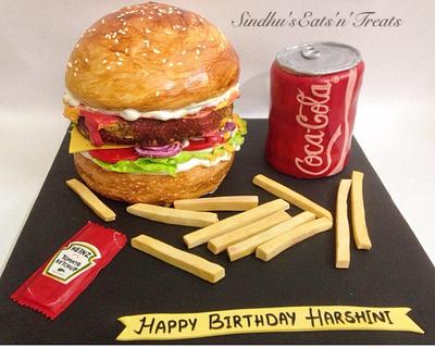 Burger Cake - Cake by Sindhu's Eats'n'Treats