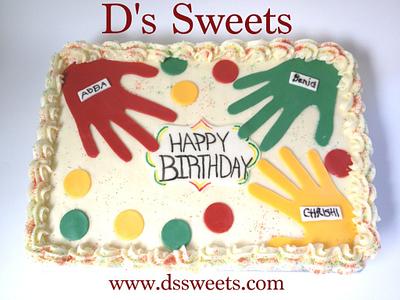 Hands and Polka Dots - Cake by Dawn