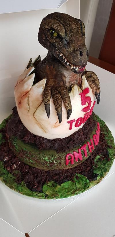 T rex dinosaur cake - Cake by Redlouis33