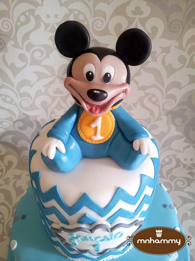 Baby Mickey and chevron - Cake by Mnhammy by Sofia Salvador