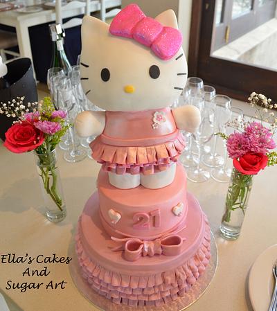 Hello Kitty 21st cake - Cake by EllasCakesAndSugarArt