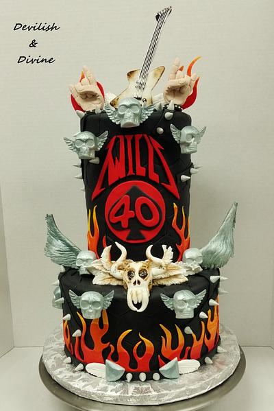 Heavy Metal cake for 40th Birthday - Cake by DevilishDivine