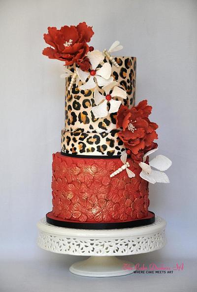 Leopard & Rubies - Cake by Sumaiya Omar - The Cake Duchess 