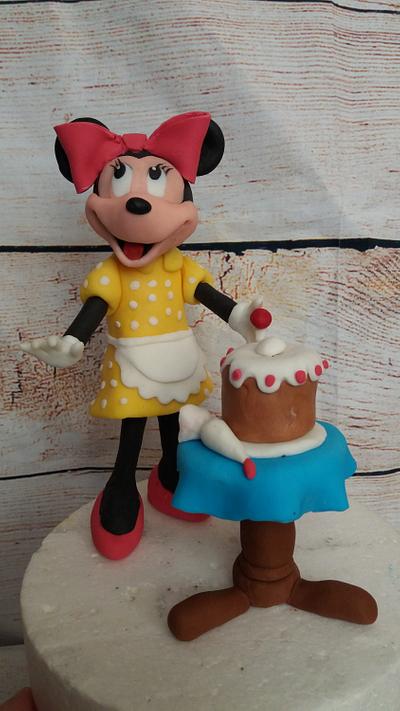 minnie mouse making cake... - Cake by Petra