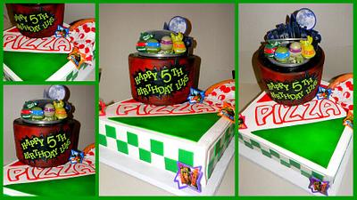 Pizza box with TMNT - Cake by Day