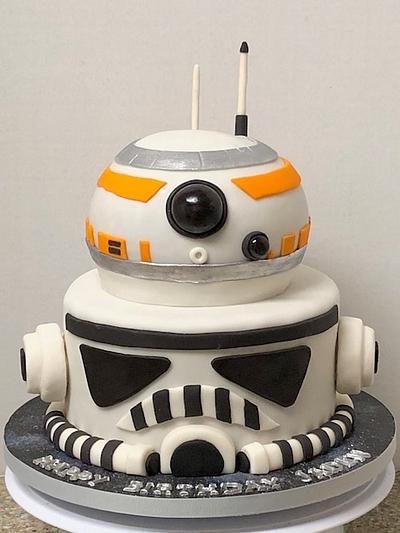 Star Wars Stormtrooper and BB8 cake - Cake by Patricia M
