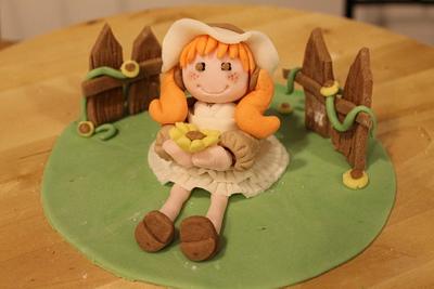 bambolina in campagna topper - Cake by bamboladizucchero