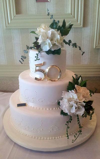 50th wedding anniversary cake - Cake by Chickadee Cakes - Sara